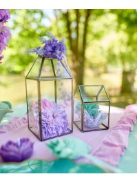 SERRE VERRE ET METAL GARDEN 9CM X 9CM X 13CM