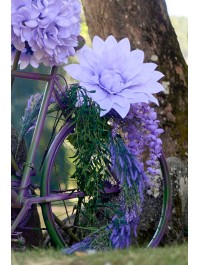 DAHLIE RIESEN WEISS AUF STIEL DIA 40CM X 110CM