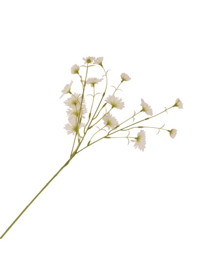 TIGE 3 BRANCHES SCABIEUSE BLANC 16CM X 6CM X 61CM