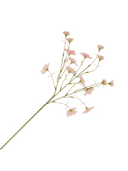 TIGE 3 BRANCHES SCABIEUSE ROSE 16CM X 6CM X 61CM