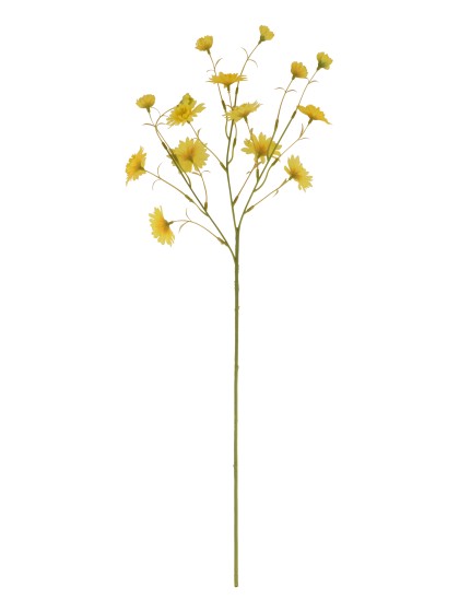 YELLOW SCABIOUS 3-BRANCH STEM 16CM X 6CM X 61CM