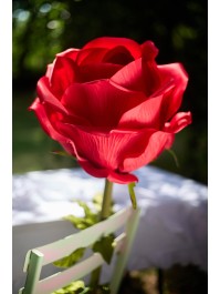 ROSE GEANTE SUR TIGE ROUGE DIA 40CM X 130CM
