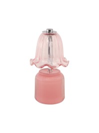 LAMPE DE TABLE LED OPALINE ROSE DIA 10.5CM X 20.5CM