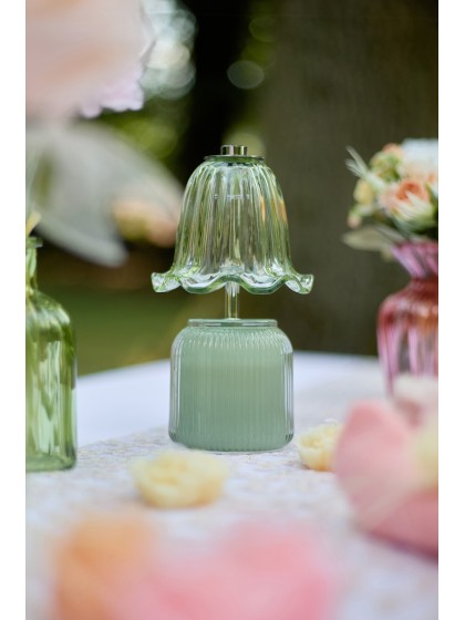 LAMPE DE TABLE LED OPALINE THE VERT DIA 10.5CM X 20.5CM