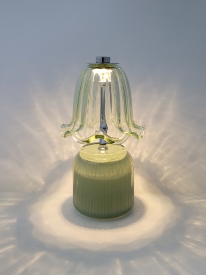 LAMPE DE TABLE LED OPALINE THE VERT DIA 10.5CM X 20.5CM