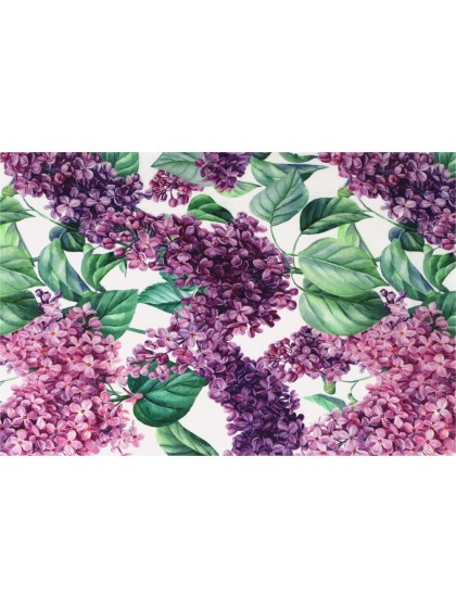 CHEMIN DE TABLE TISSU LILAS 28CM X 3M