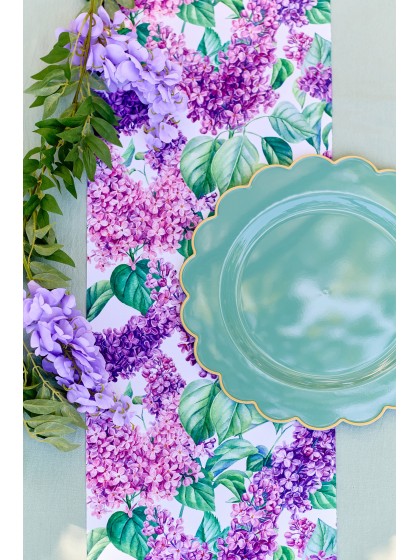 LILAC FABRIC TABLE RUNNER 28CM X 3M