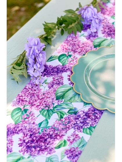 LILAC FABRIC TABLE RUNNER 28CM X 3M
