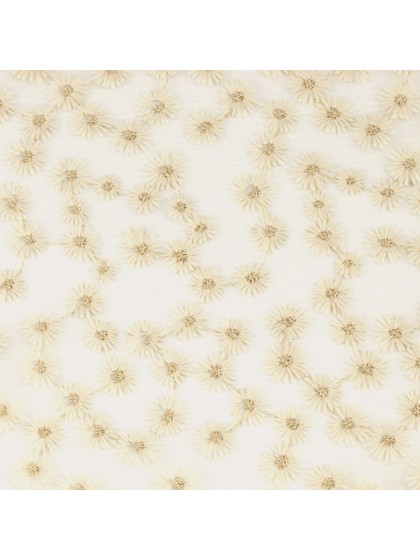 IVORY FLEURETTES TABLE RUNNER 30CM X 3M