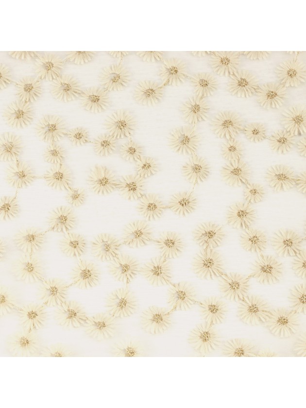 IVORY FLEURETTES TABLE RUNNER 30CM X 3M