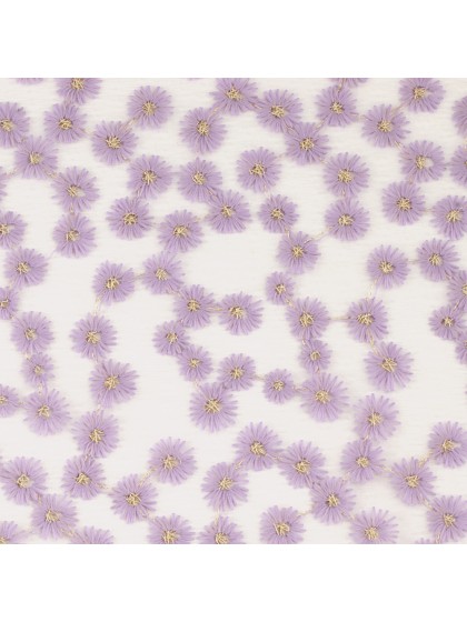 CHEMIN DE TABLE FLEURETTES LILAS 30CM X 3M