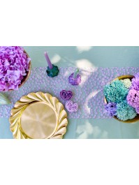 LILAS FLEURETTES TISCHLÄUFER 30CM X 3M