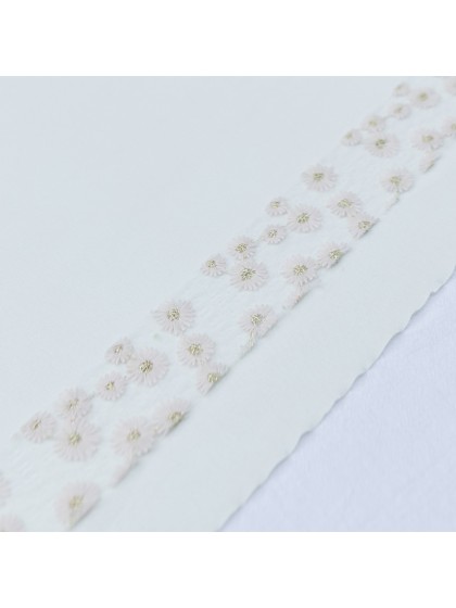 RUBAN FLEURETTES ROSE 4CM X 5M