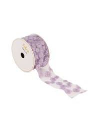RUBAN FLEURETTES LILAS 4CM X 5M