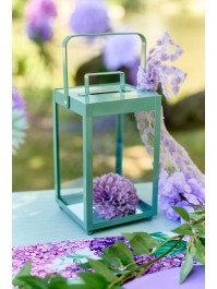 SET 2 LATERNEN LUCERNE EUKALYPTUS 17CM X 16CM X 32.5CM/13CM X 12CM X 22.5CM