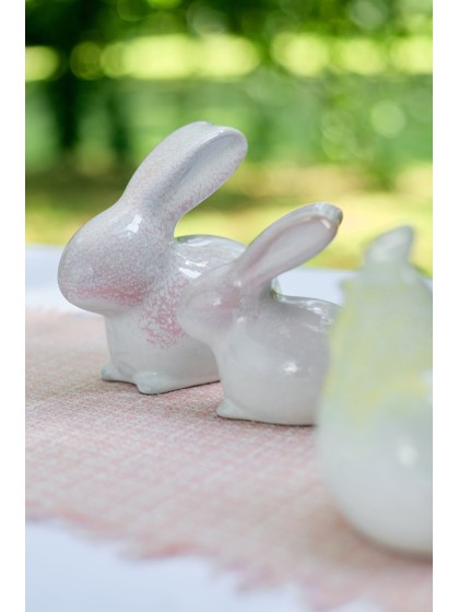 CERAMIC RABBIT TULIP PINK 15CM X 8CM X 13CM