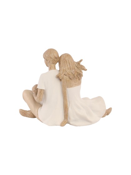 COUPLE ASSIS AVEC BEBE LOVE MOMENT 19.5CM X 14CM X 15CM