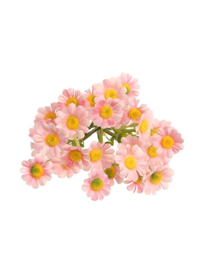 BOUQUET 3 TIGES MARGUERITES ROSES 8CM X 8CM X 27CM