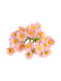 BOUQUET 3 TIGES MARGUERITES ROSES 8CM X 8CM X 27CM