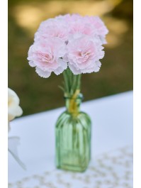 STRAUSS 3 ROSA NELKEN MIT FLOCKSTIELEN 10CM X 9CM X 24CM