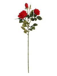 TIGE 3 ROSES ROUGES REAL TOUCH 27CM X 20CM X 79CM