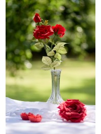 STEM WITH 3 RED ROSES REAL TOUCH 27CM X 20CM X 79CM