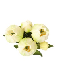BOUQUET 5 TULIPES BLANCHES REAL TOUCH 10CM X 10CM X 26CM