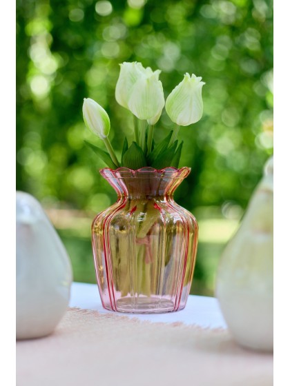 BOUQUET 5 TULIPES BLANCHES REAL TOUCH 10CM X 10CM X 26CM