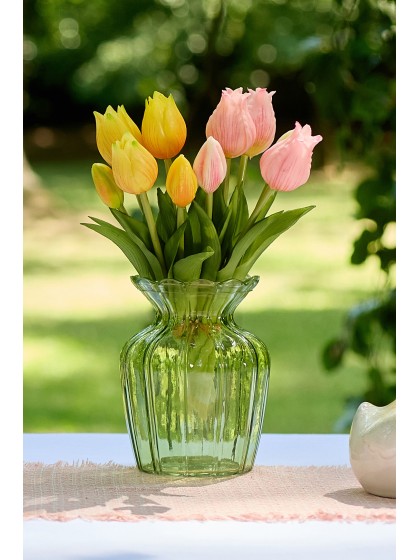 BUNCH OF 5 PINK TULIPS REAL TOUCH 10CM X 10CM X 26CM