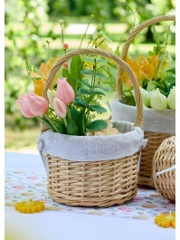 BOUQUET 5 TULIPES ROSES REAL TOUCH 10CM X 10CM X 26CM