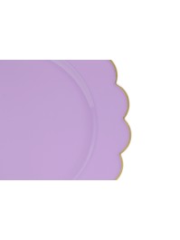 SOUS-ASSIETTE PP PETUNIA LILAS LISERET OR DIA 33CM X 1.5CM