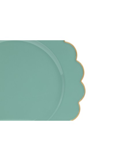 YUCALYPTUS PP CHARGER PLATE WITH GOLDEN BORDER DIA 33CM X 1.5CM