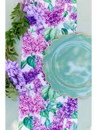 YUCALYPTUS PP CHARGER PLATE WITH GOLDEN BORDER DIA 33CM X 1.5CM