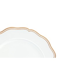 SOUS-ASSIETTE PP VICTORIA BLANC LISERET OR DIA 33CM X 1.5CM