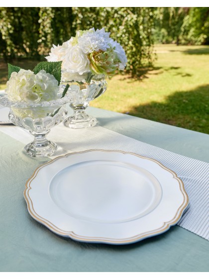 PP VICTORIA CHARGER PLATE WHITE WITH GOLDEN BORDER DIA 33CM X 1.5CM