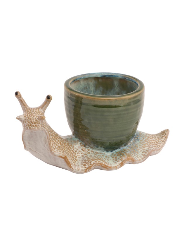 POT DE FLEUR LOLO L’ESCARGOT 25.7CM X 12.7CM X 12.4CM