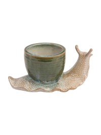 CERAMIC LOLO SNAIL POT 25.7CM X 12.7CM X 12.4CM