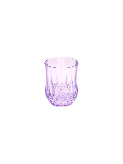 VERRE A EAU REUTILISABLE DIAMANT LILAS 220ML DIA 6.8CM X 9CM