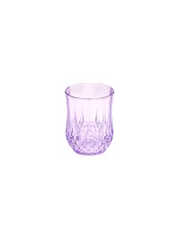 LILAC DIAMOND REUSABLE PS GLASS 220ML DIA 6.8CM X 9CM