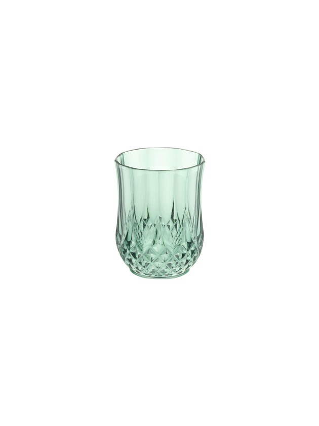 VERRE A EAU REUTILISABLE DIAMANT EUCALYPTUS 220ML DIA 6.8CM X 9CM