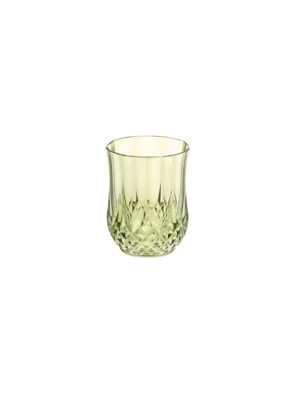 VERRE A EAU REUTILISABLE DIAMANT VERT 220ML DIA 6.8CM X 9CM