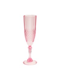 FLUTE REUTILISABLE DIAMANT ROSE 230ML DIA 6.8CM X 22.5CM