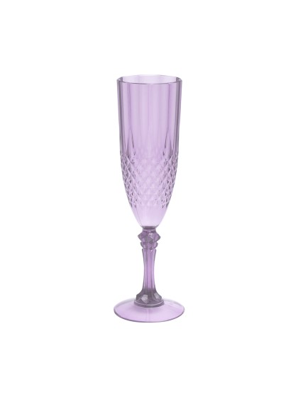 FLUTE REUTILISABLE DIAMANT LILAS 230ML DIA 6.8CM X 22.5CM