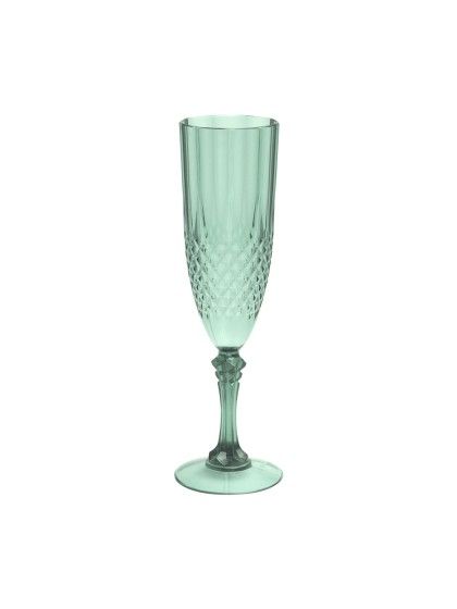 FLUTE REUTILISABLE DIAMANT EUCALYPTUS 230ML DIA 6.8CM X 22.5CM