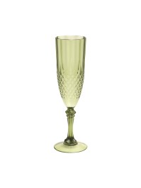 FLUTE REUTILISABLE DIAMANT VERT 230ML DIA 6.8CM X 22.5CM