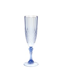 WIEDERVERWENDBARES BLAU DIAMANT-CHAMPAGNERGLAS 230ML DIA 6.8CM X 22.5CM