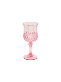 WIEDERVERWENDBARES DIAMANT WEINGLAS ROSA 220ML DIA 7CM X 16.5CM