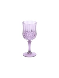 VERRE A PIED REUTILISABLE DIAMANT LILAS 220ML DIA 7CM X 16.5CM