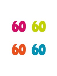 SACHET 100 CONFETTI 60ANS A DISP COL ASS 3CM