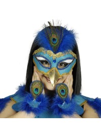 SET DE PAON 3 PIECES MASQUE COL BRACELET 